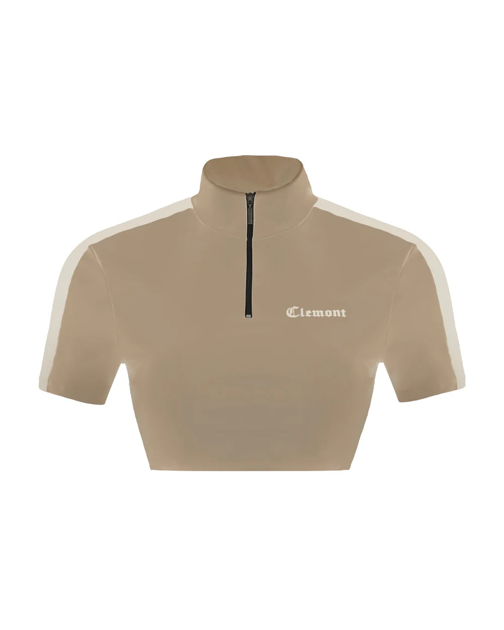 Crop Top Luminosa Clemont Taupe Mujer Frontal