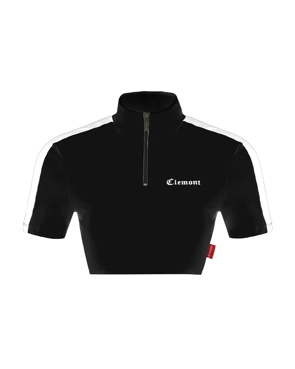 Crop Top Luminosa Clemont Negro Mujer Frontal