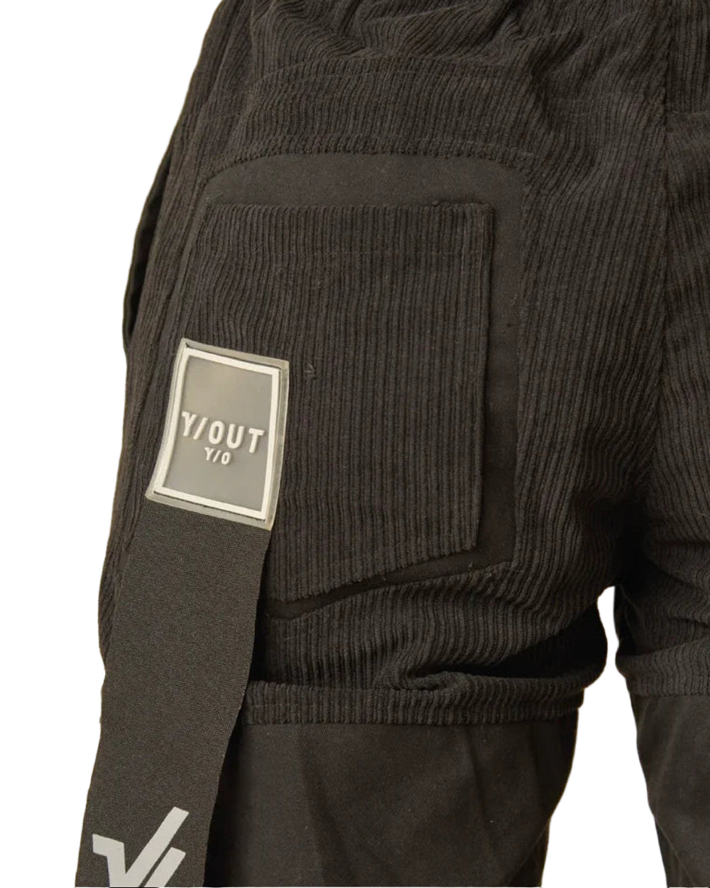 Pantalón Lapel Pants YOut Negro Mujer Detrás Modelo Detalle