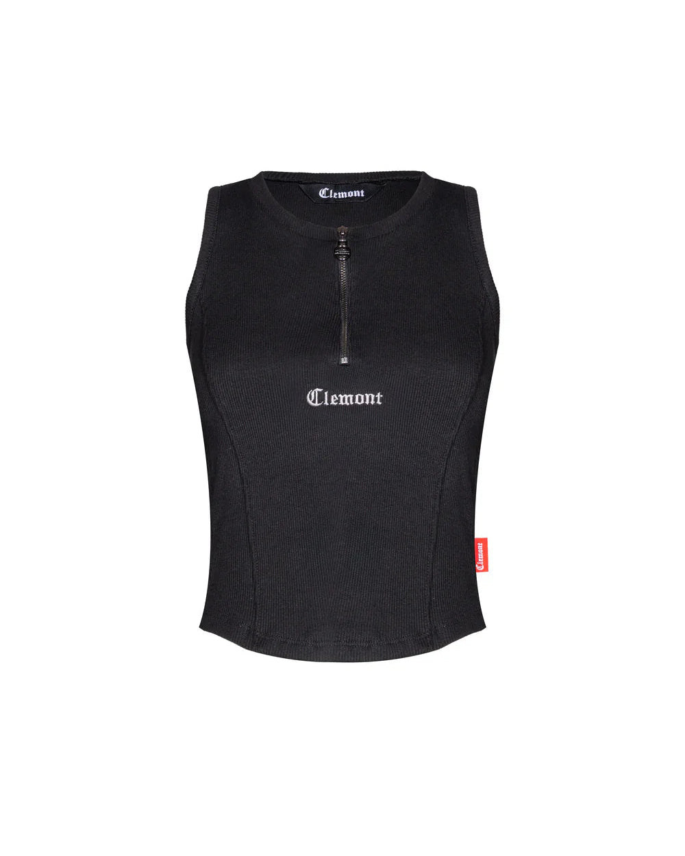 Crop Top Fragile Clemont Negro Frontal Mujer