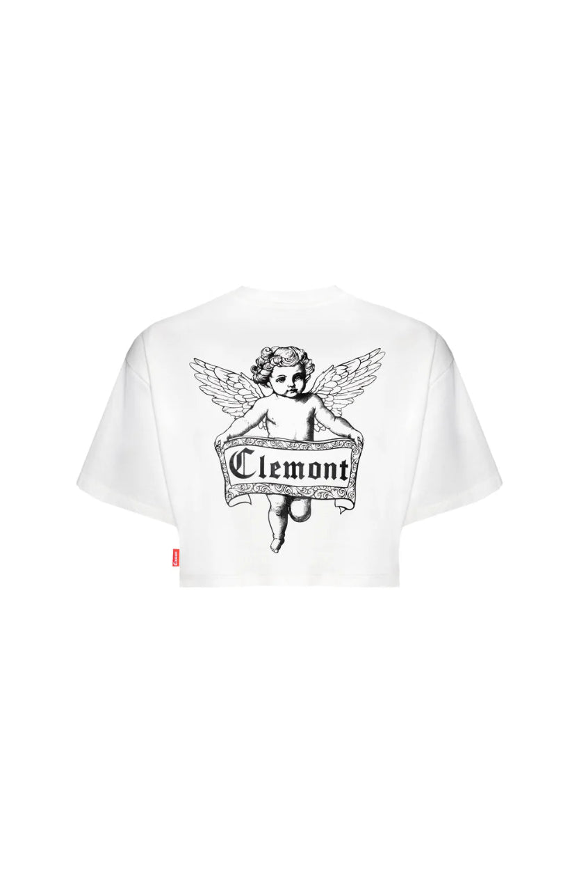 Crop Top Malattia Clemont Mujer Color Crema Detrás