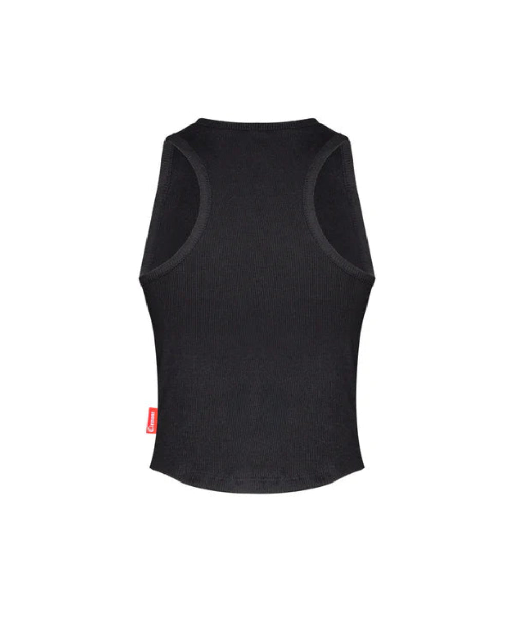Crop Top Fragile Clemont Negro Detrás Mujer