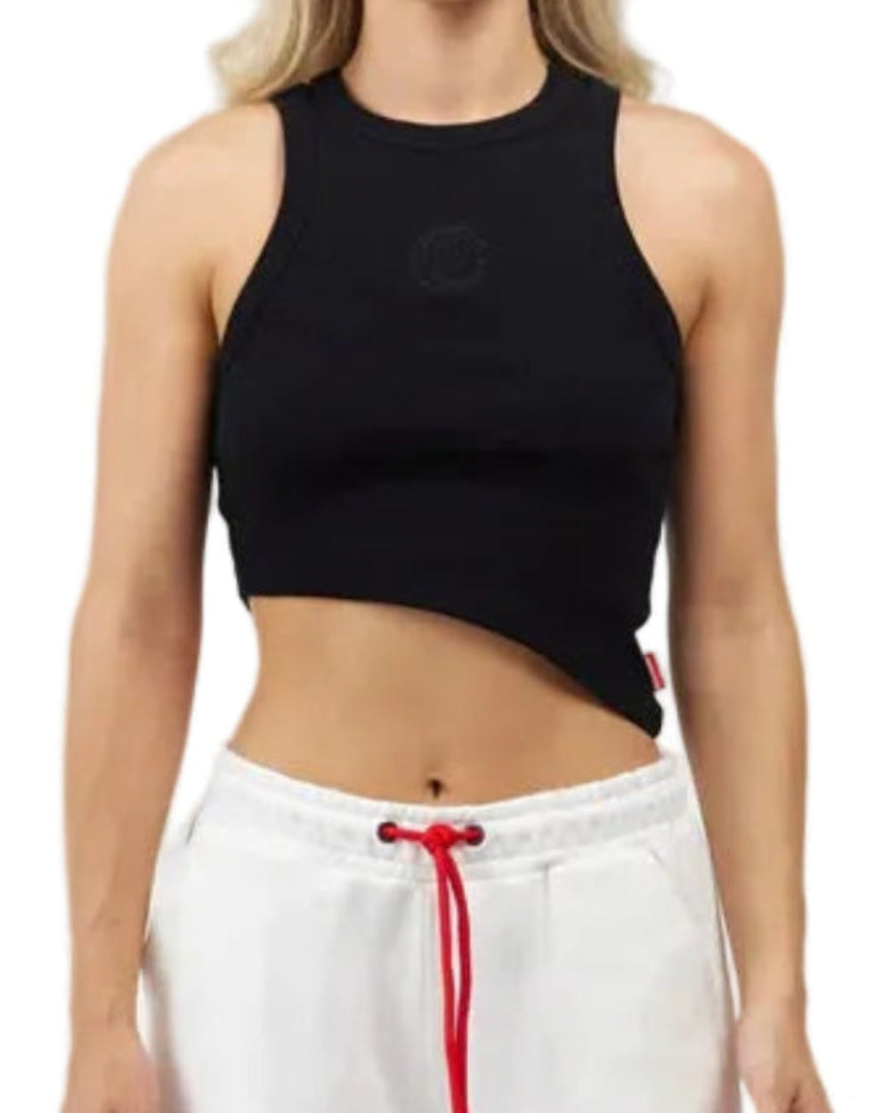 Crop Top Piacevole Clemont Gris Mujer Frontal Modelo