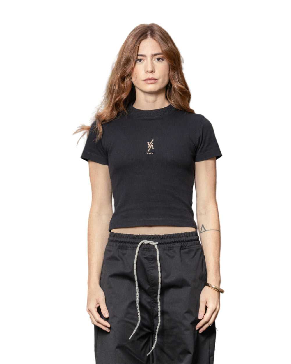 Camiseta DIgger T-Shirt YOut Mujer Negro Frontal Modelo