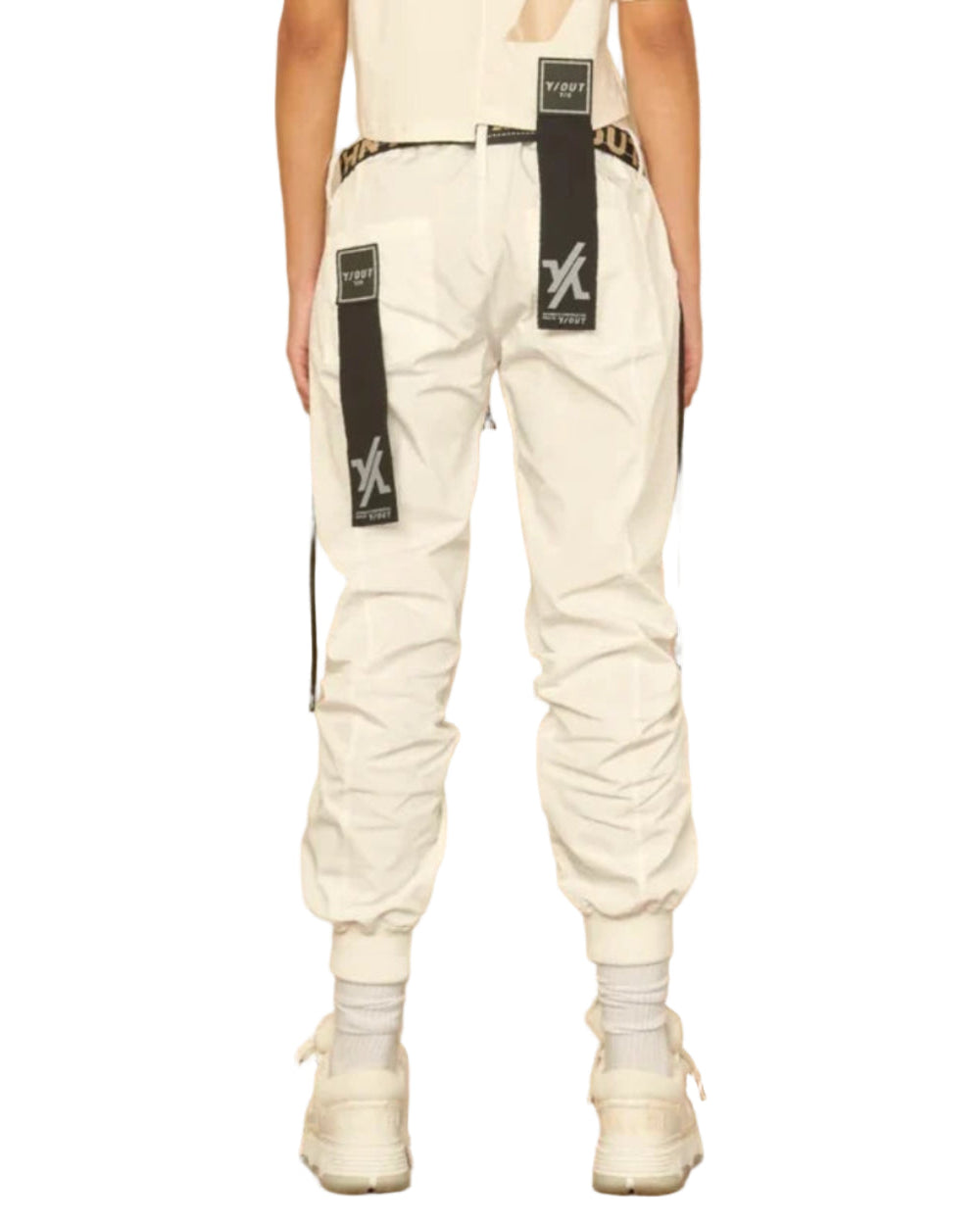 Jogger No Mess YOut Crema Mujer Detrás Modelo