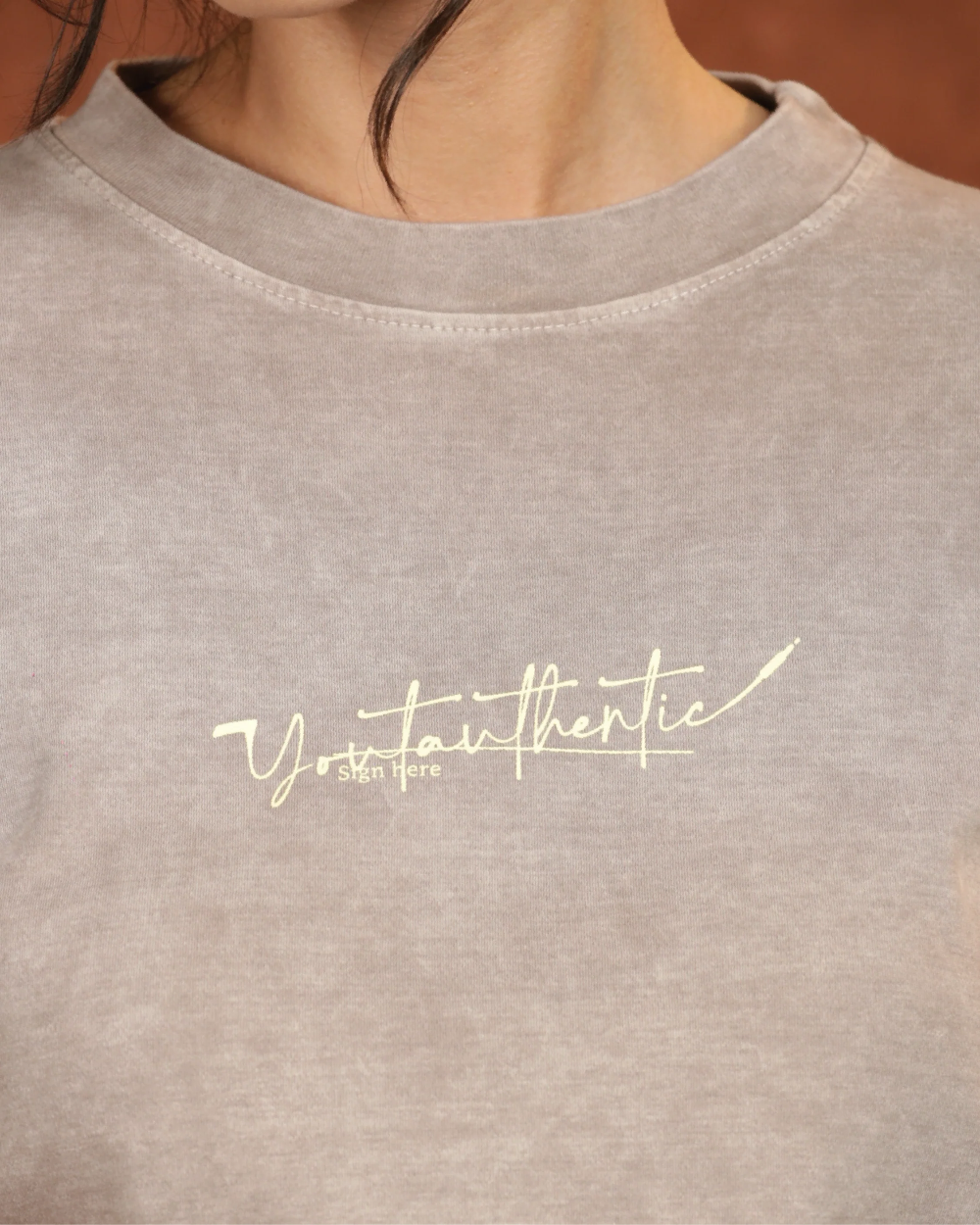 Top MIXER YOut Gris Mujer Detalle