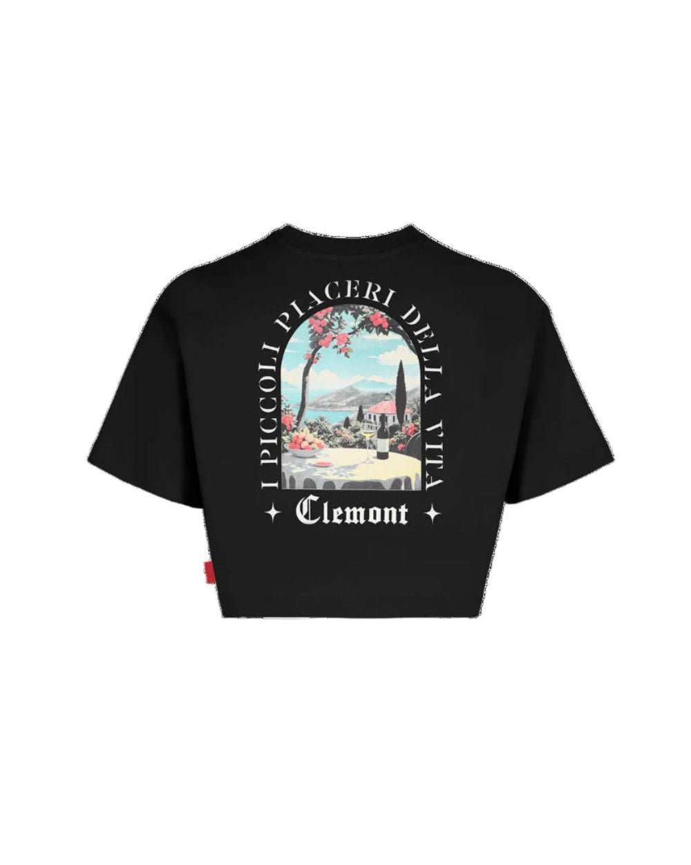 Crop Top Ardente Clemont Mujer Color Negro Detrás