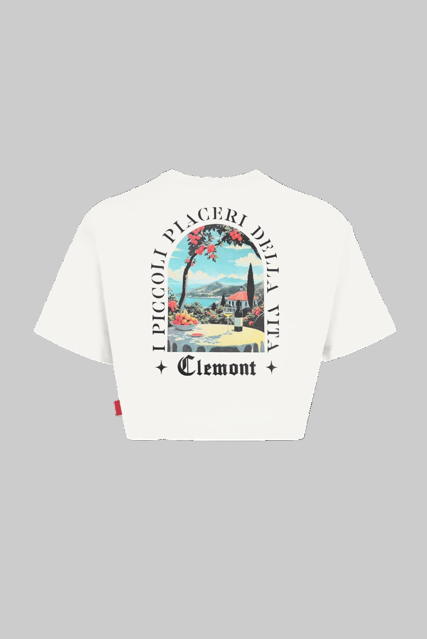 Crop Top Ardente Clemont Mujer Color Blanco Detrás