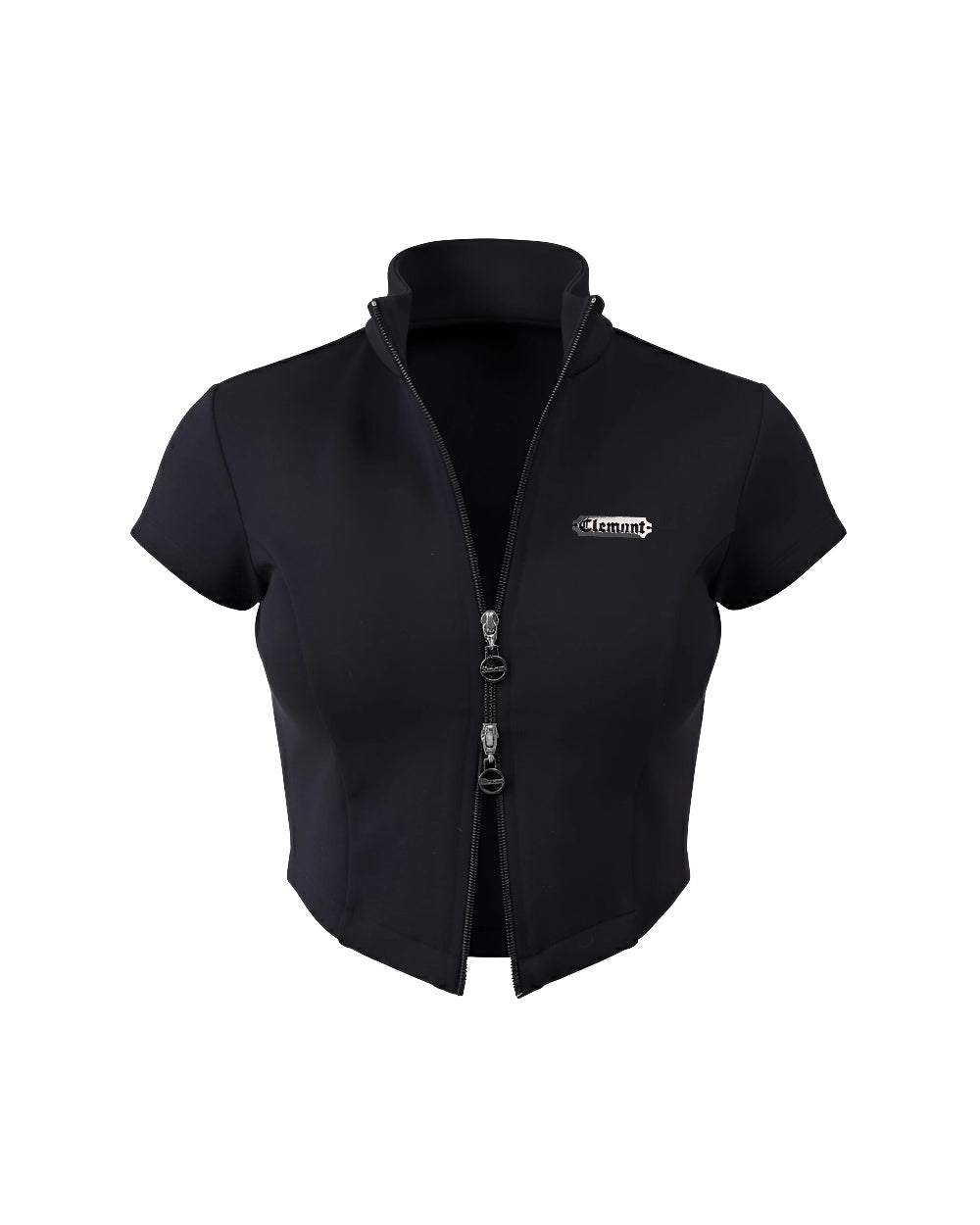 Crop Top Lunare Clemont Negro Mujer Frontal