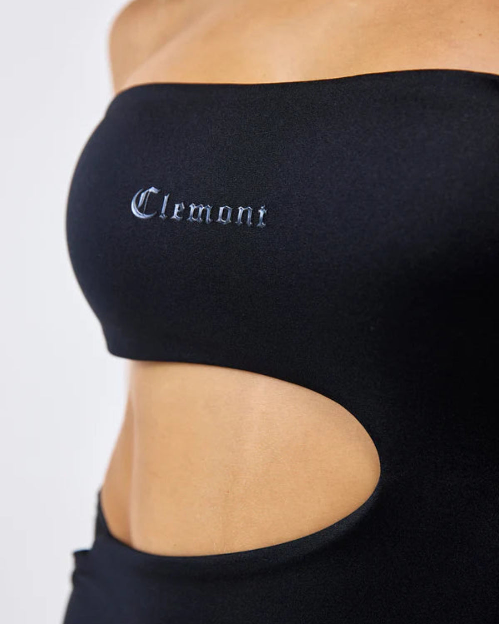 Vestido Martire Clemont Negro Mujer Frontal Detalle Modelo