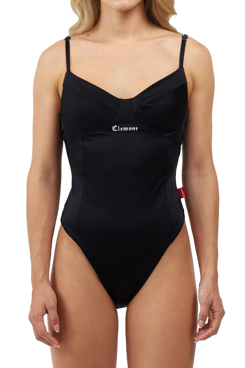 Body Vivace Clemont Mujer Color Negro Frontal Modelo