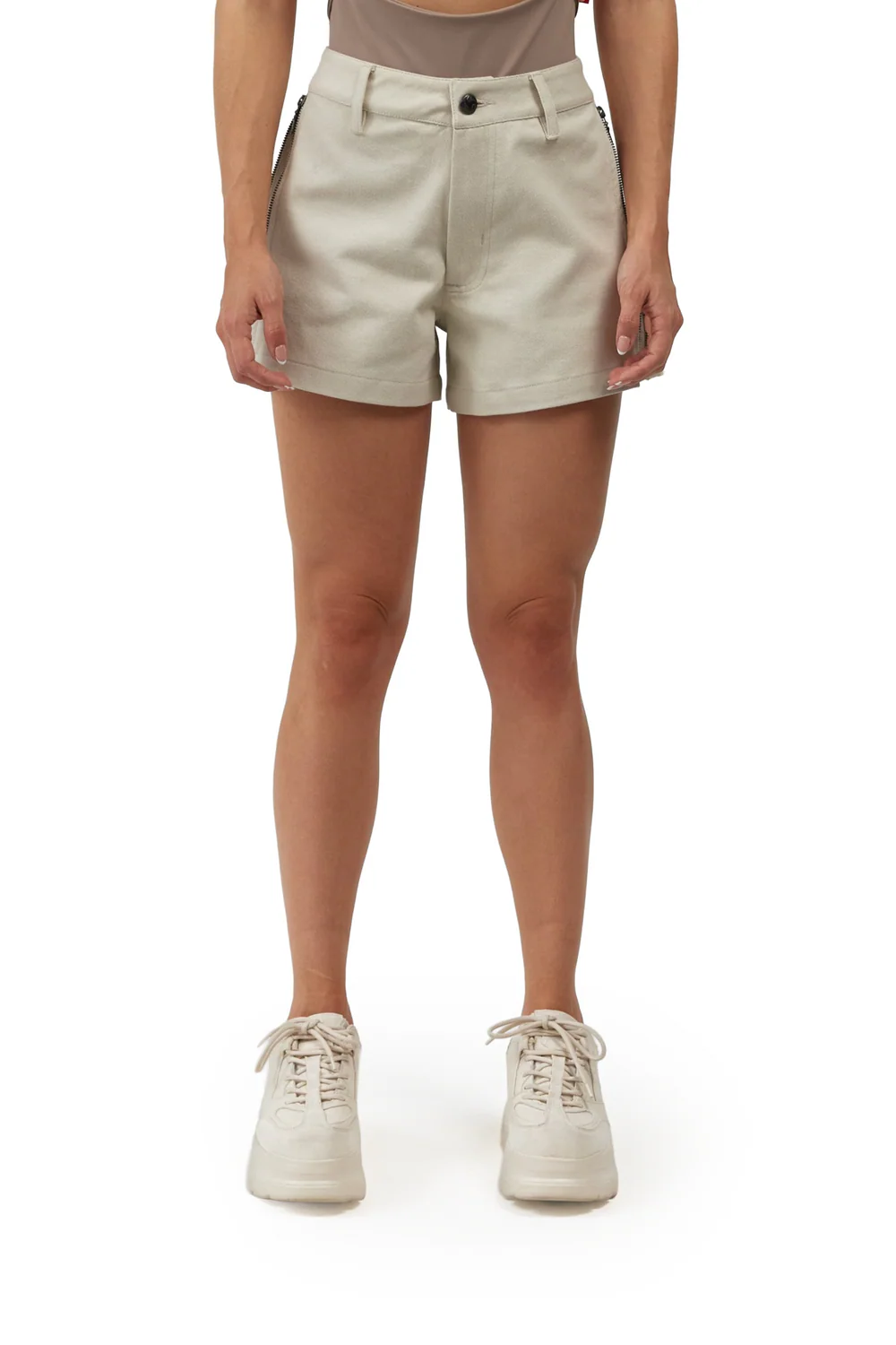 Short Ambrosia Crema Mujer Clemont Frontal