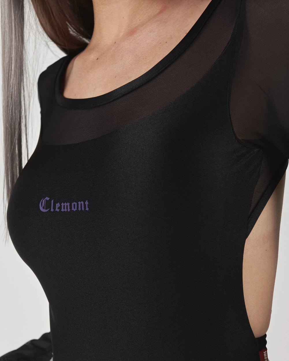 Body Stella Clemont Negro Mujer Frontal Detalle Modelo