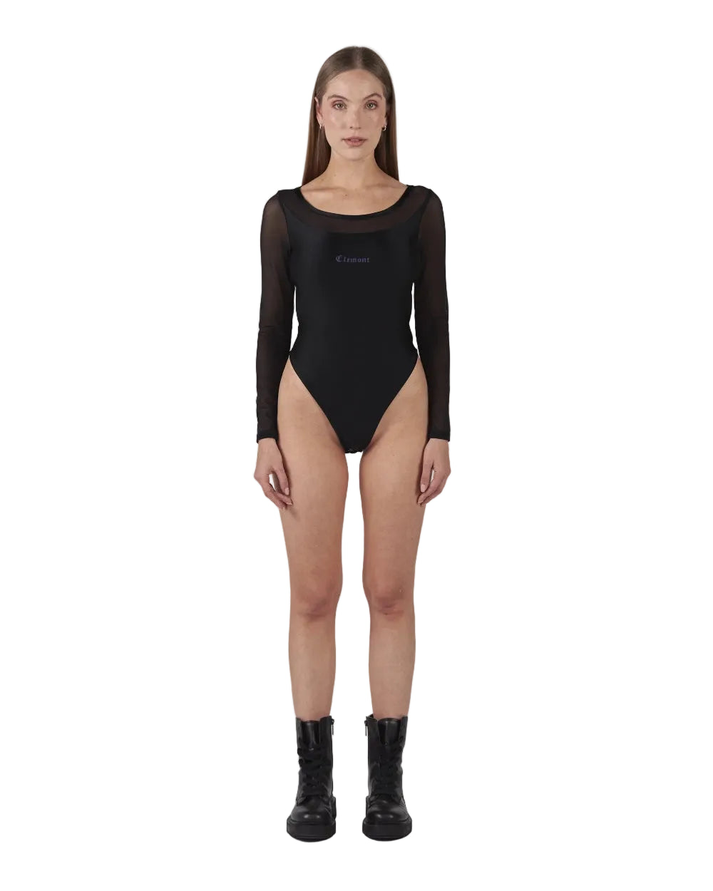 Body Stella Clemont Negro Mujer Frontal Modelo General