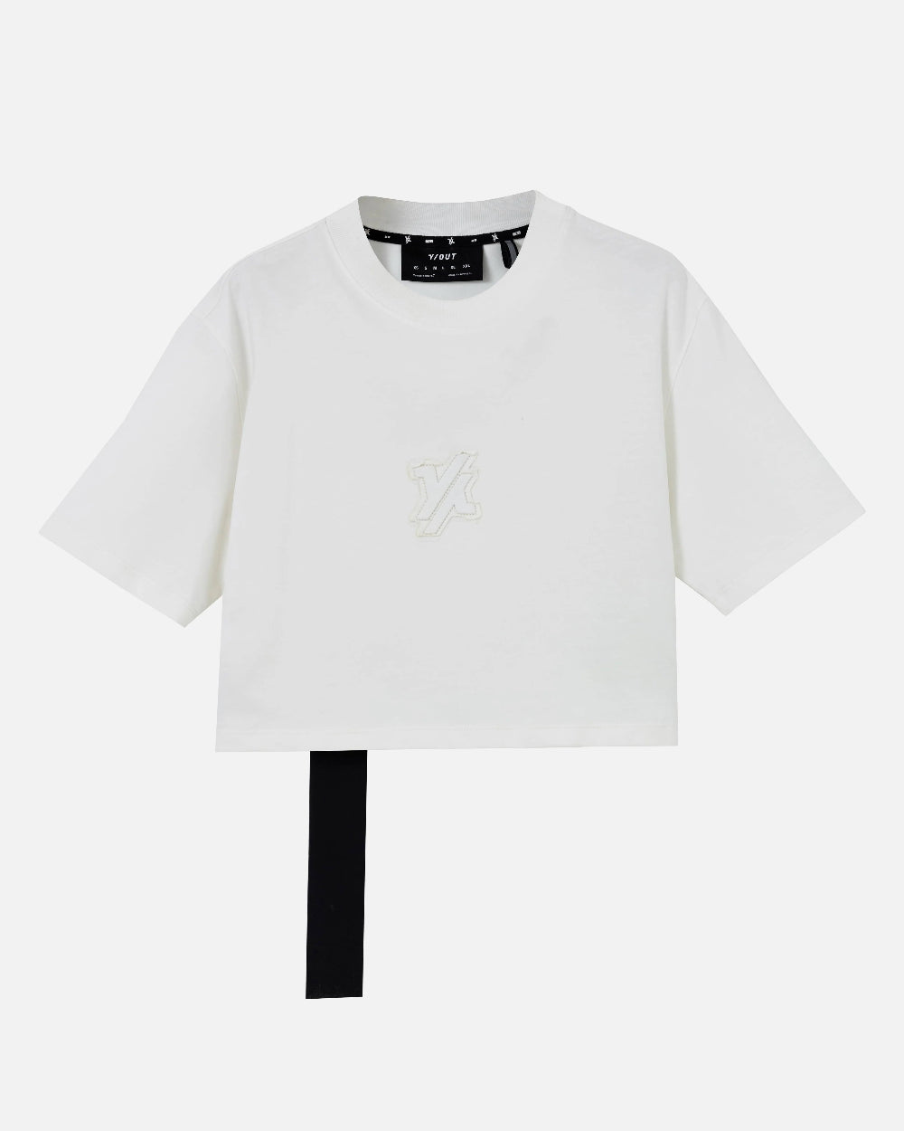 Crop Top Destroyed YOut Mujer Blanco Frontal