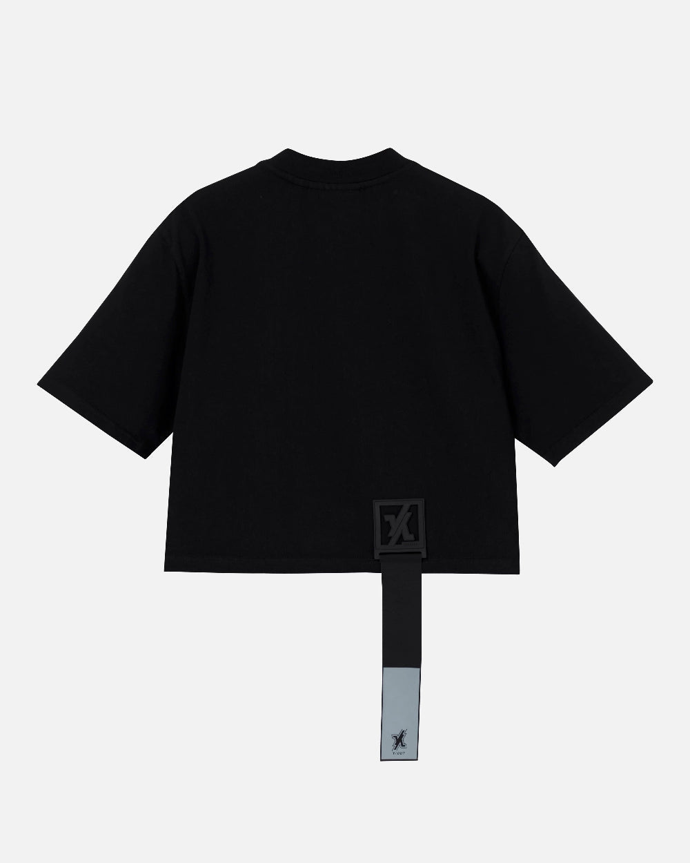 Crop Top Hide Crop Yout Negro Mujer Detrás