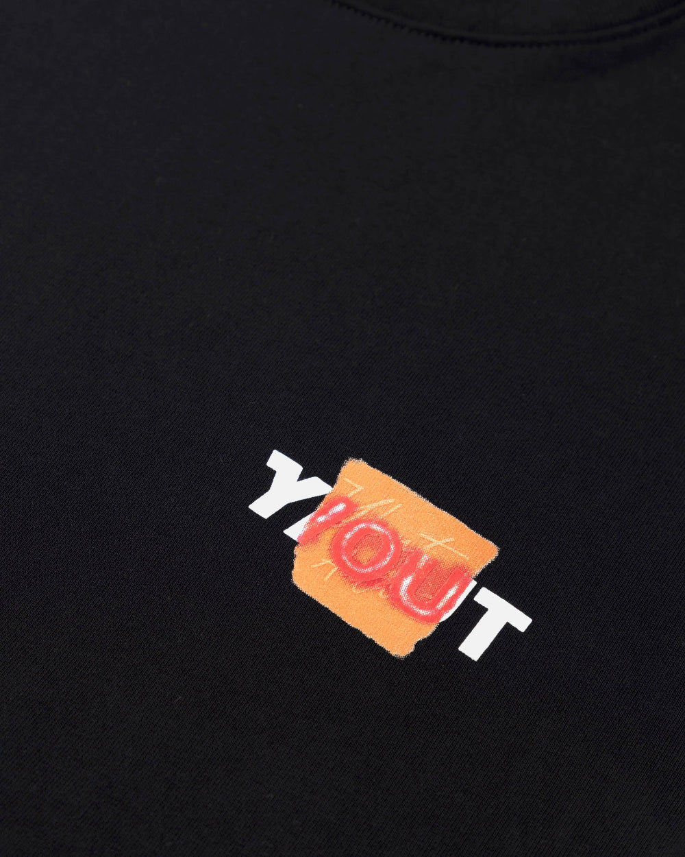 Crop Top Hide Crop Yout Negro Mujer Frontal Detalle