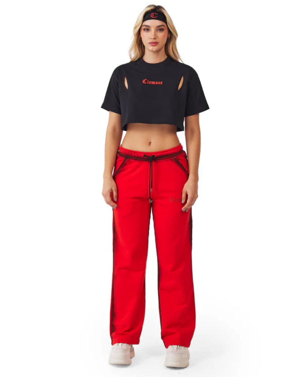 Crop Top Sofferenza Clemont Negro Mujer Frontal General