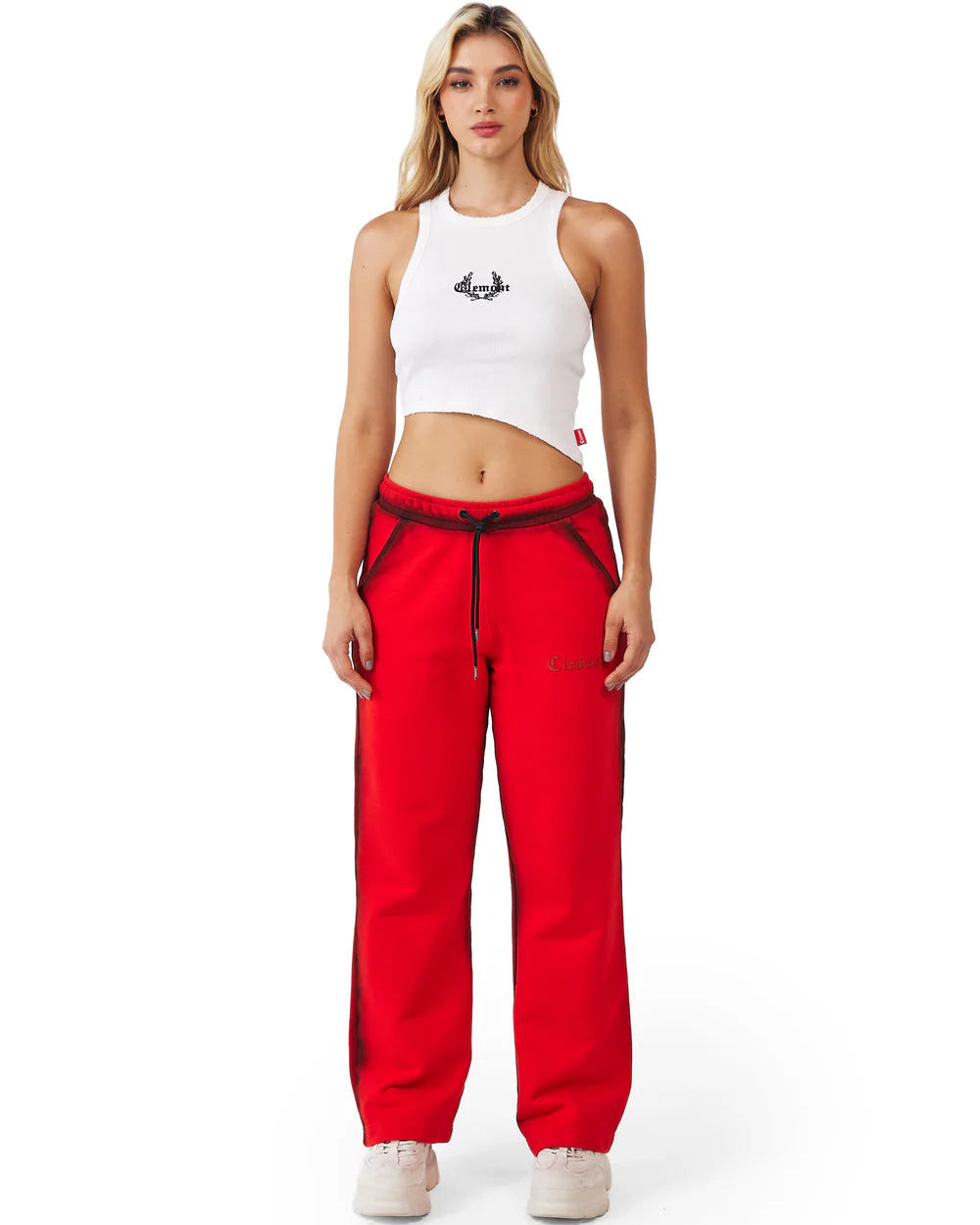 Camiseta Vanita Clemont Crema Mujer Frontal Modelo