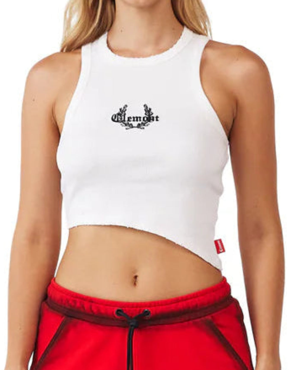 Camiseta Vanita Clemont Crema Mujer Frontal Modelo