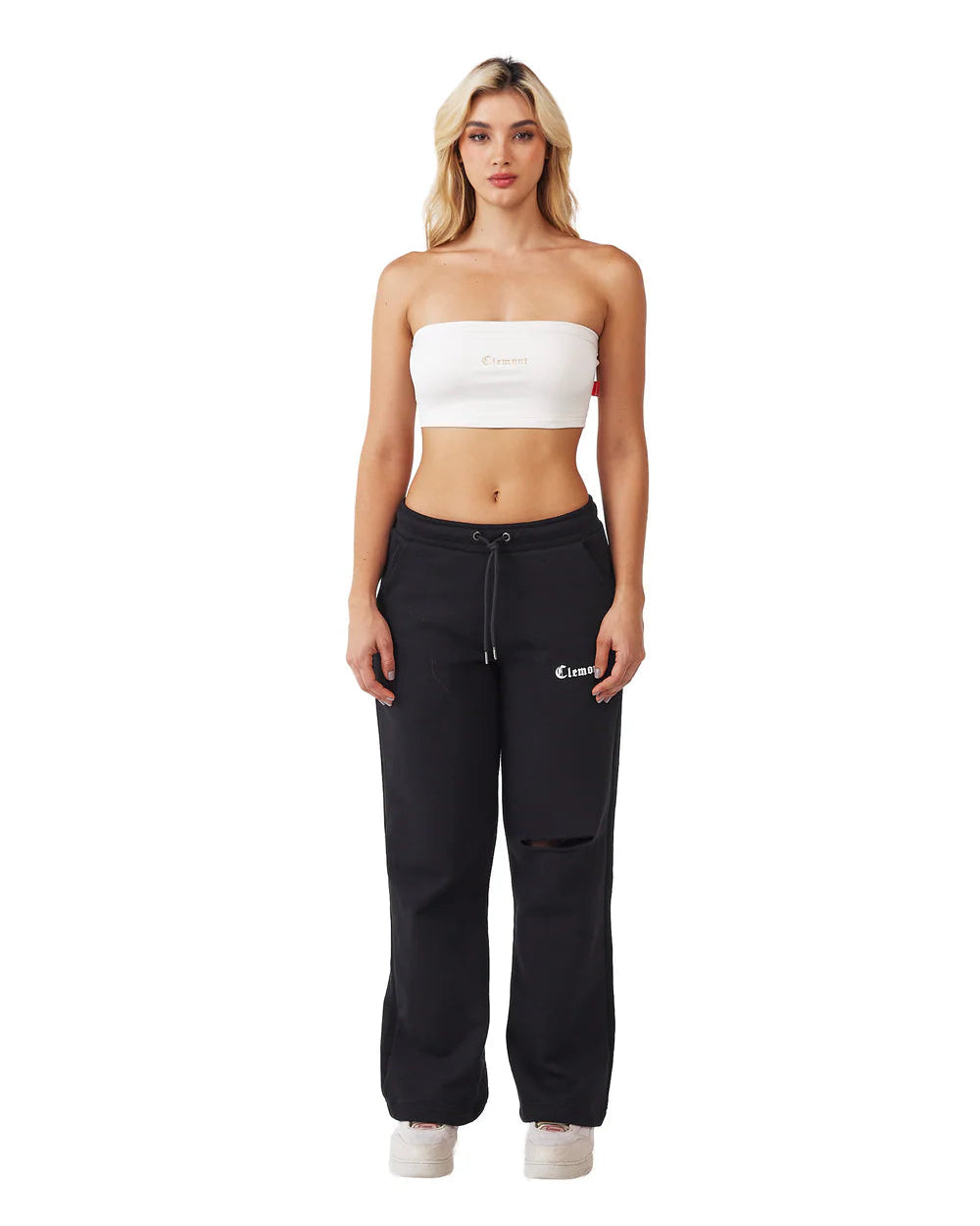 Crop Top Resa Clemont Crema Mujer Frontal General Modelo