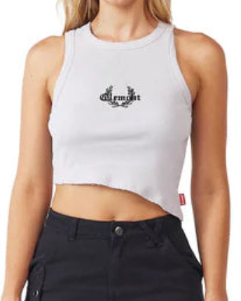 Camiseta Vanita Clemont Gris Mujer Frontal Modelo