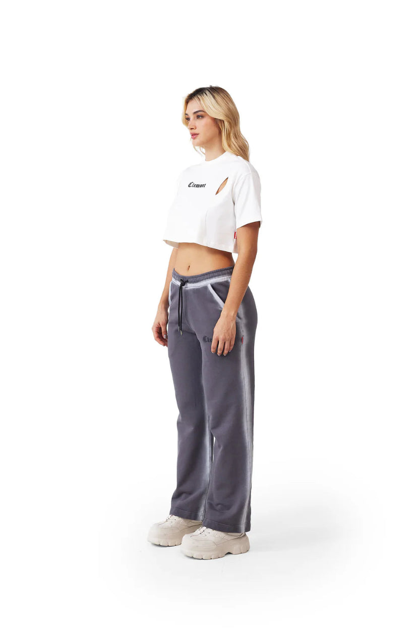 Crop Top Malattia Clemont Mujer Color Crema Lateral Modelo