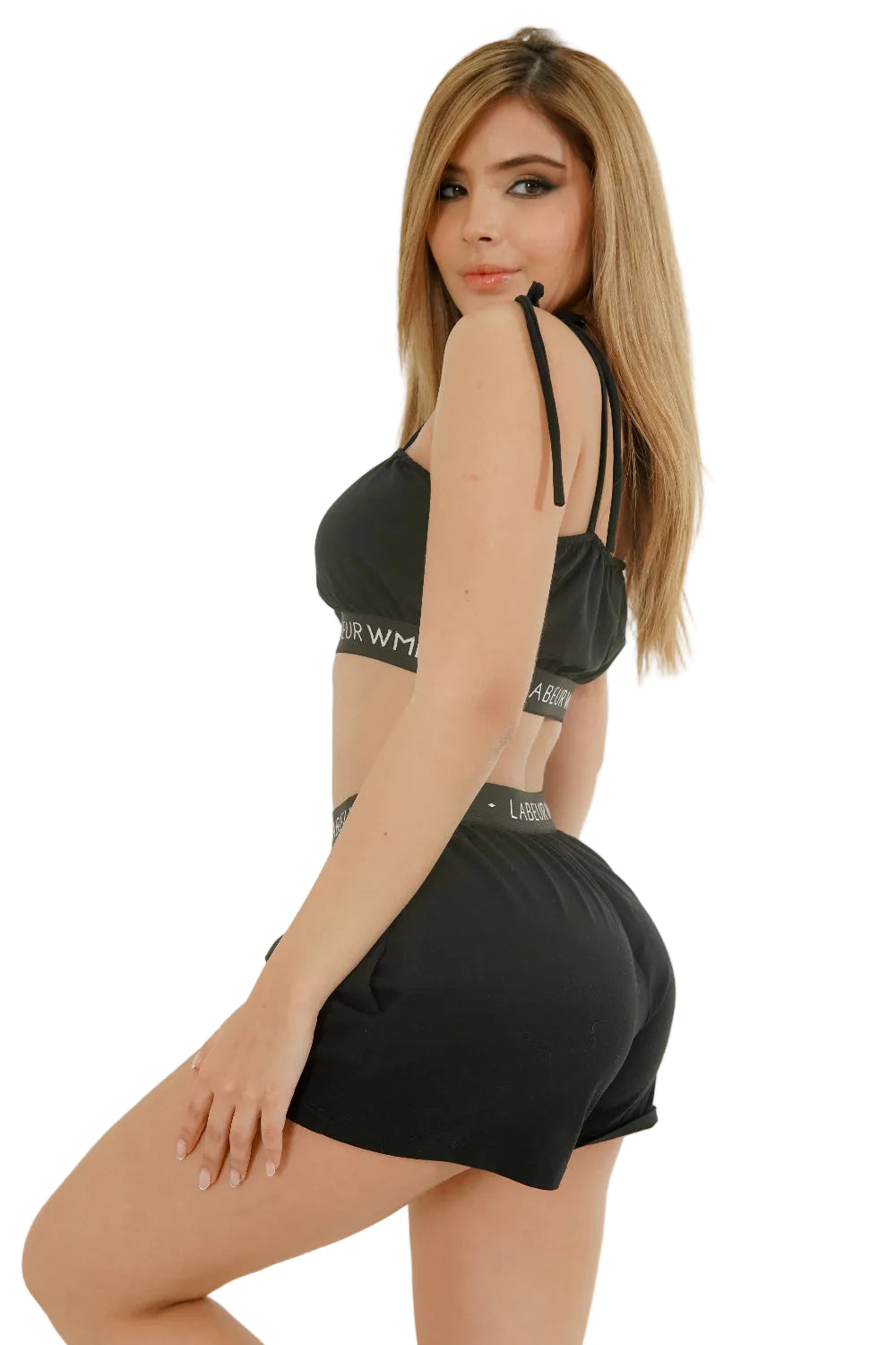 Pijama Toronto Labeur Negro Mujer Lateral