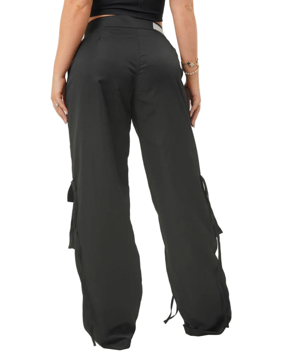 Pantalon Sidney Labeur Negro Mujer Detrás Modelo Toma General