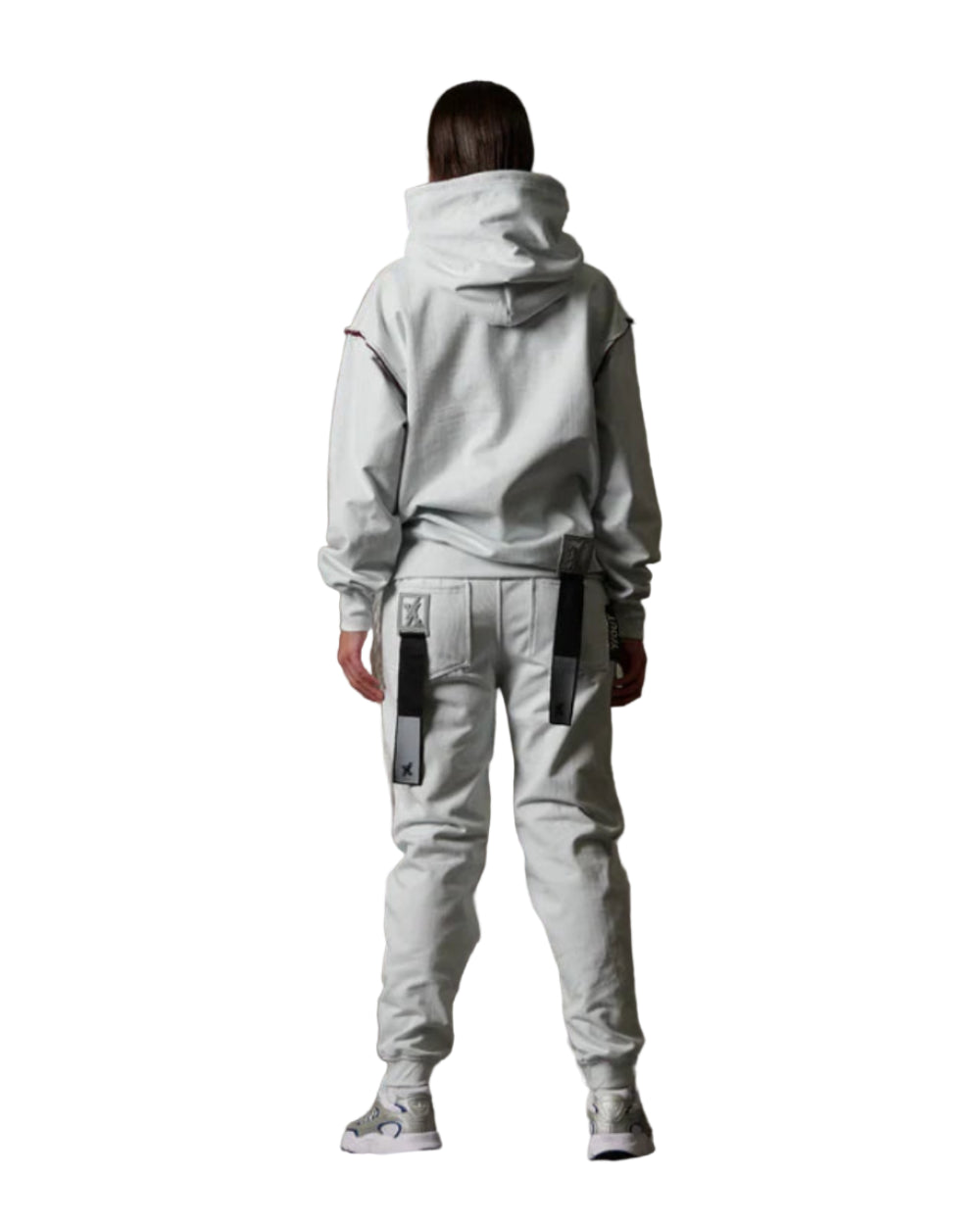 Sudadera CLoud YOut Gris Mujer Detrás Modelo