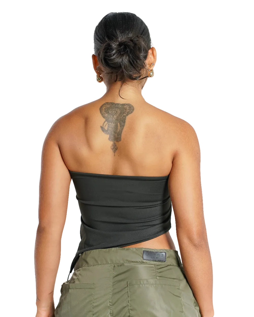 Top Afrodita Labeur Negro Mujer Detrás Modelo