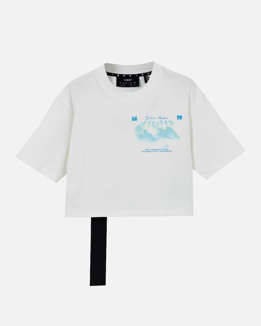 Crop Top Vaporization Yout Blanco Mujer Frontal