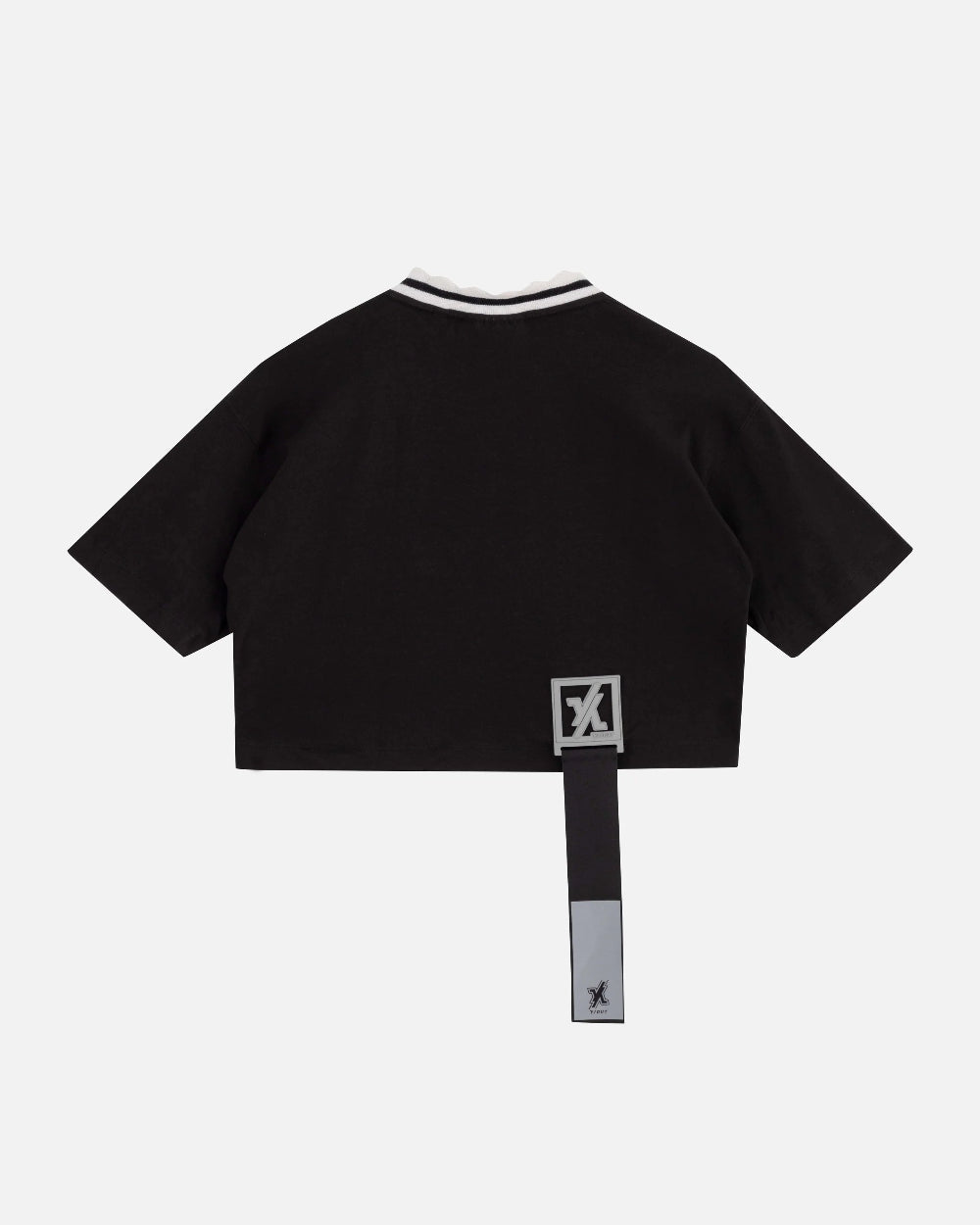 Crop Top Behave YOut Negro Mujer Detrás