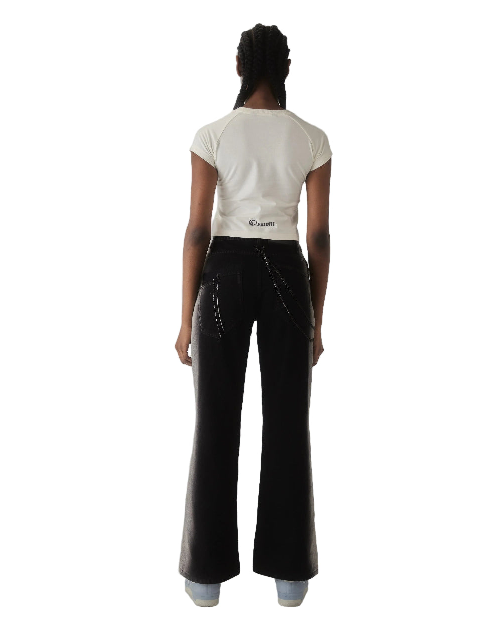 Camiseta Astrale Clemont Crema Mujer Detrás Modelo