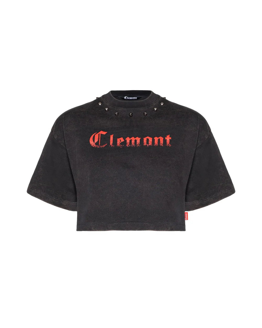 CROPTOP NEGRO CLEMONT MUJER FRONTAL