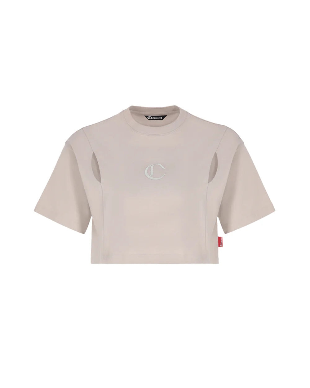 Crop Top Oversized Illuminazione Clemont Plateado Mujer Frontal