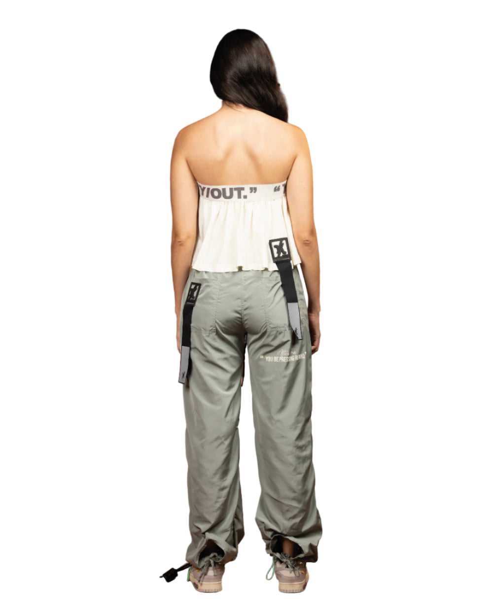 Top SLIPMAT YOut Crema Mujer Detrás Modelo