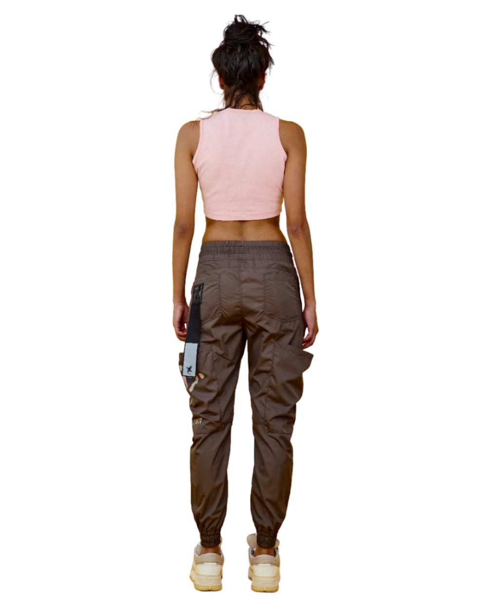 Crop Top Duplex YOut Doble Faz Rosado Mujer Detrás