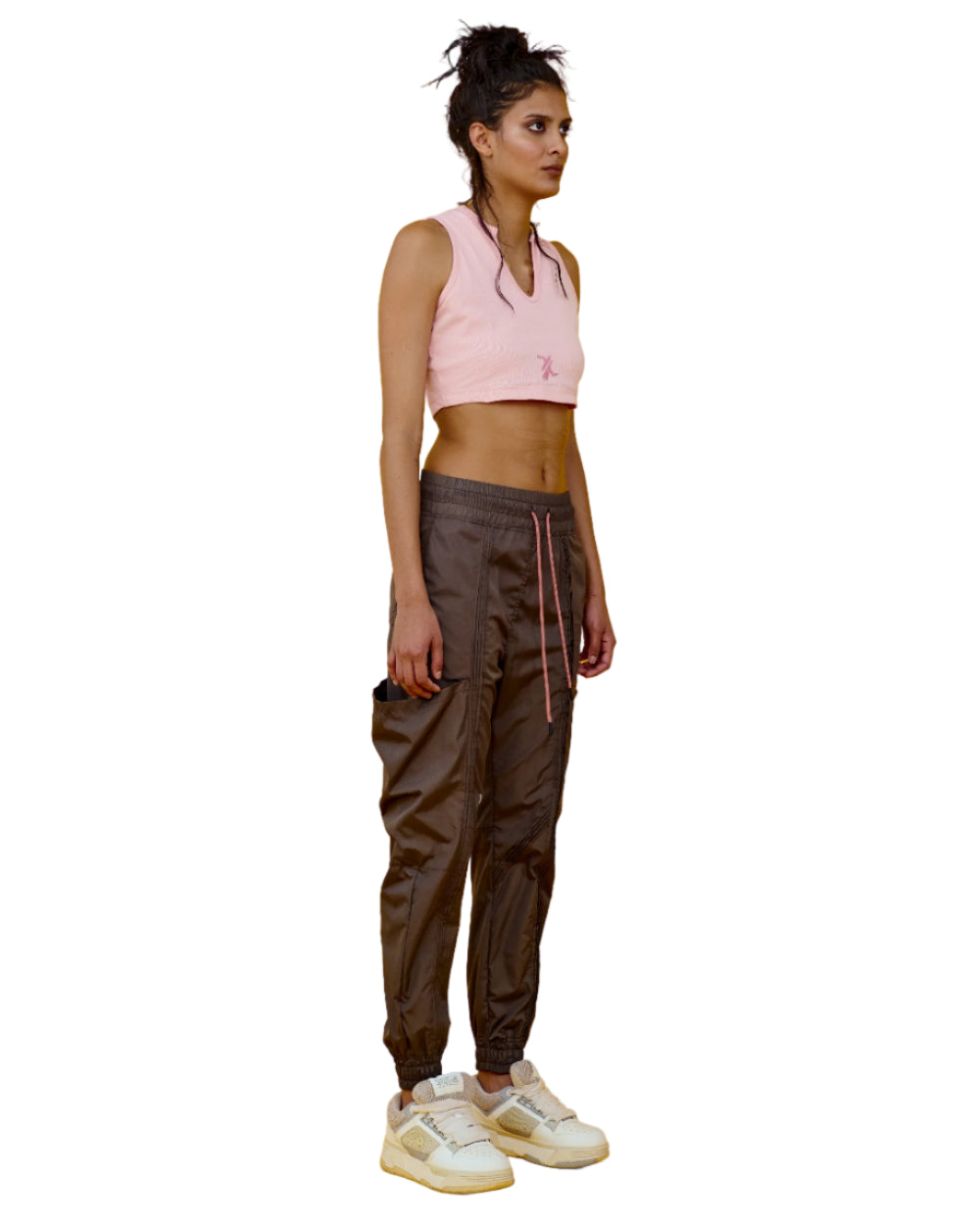 Crop Top Duplex YOut Doble Faz Rosado Mujer Lateral Version Uno