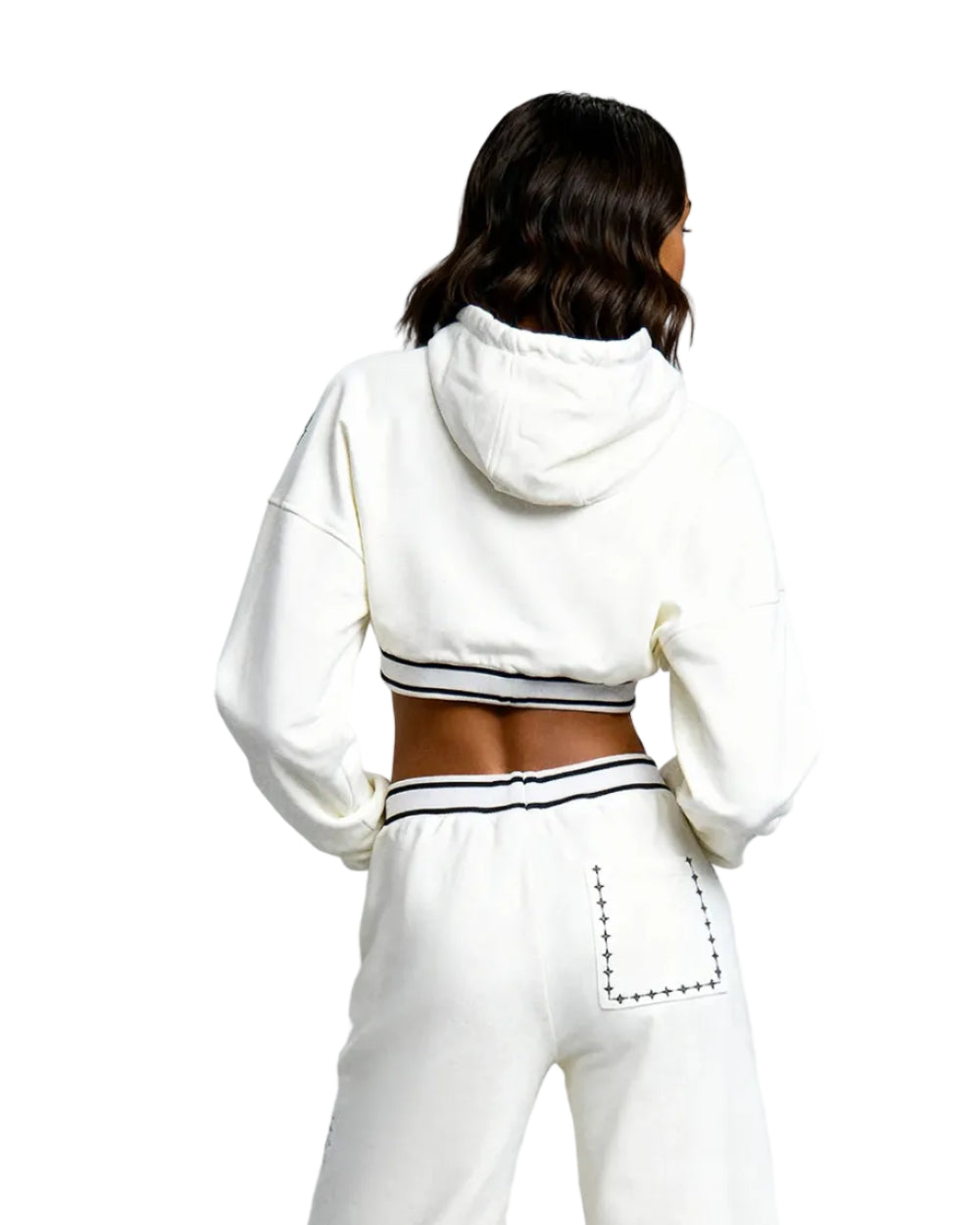 BUZO HODDIE CLEMONT CREMA MUJER TRASERO