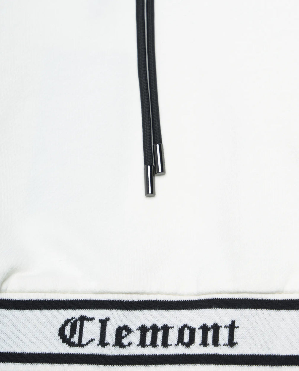 BUZO HODDIE CLEMONT CREMA MUJER FRONTAL DETALLE