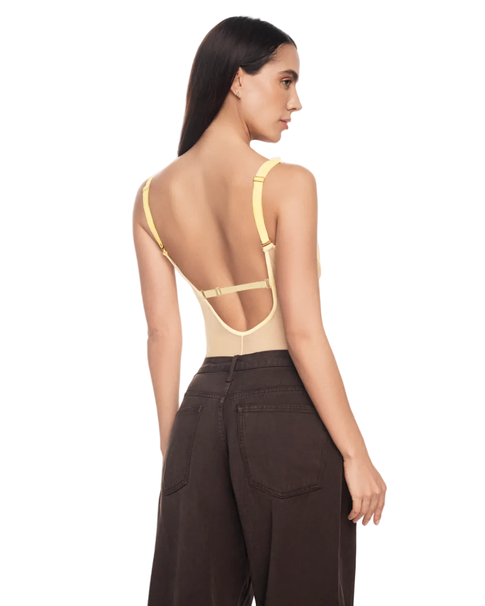 Body Sur amarillo de Santísimas Mujer Detrás Modelo