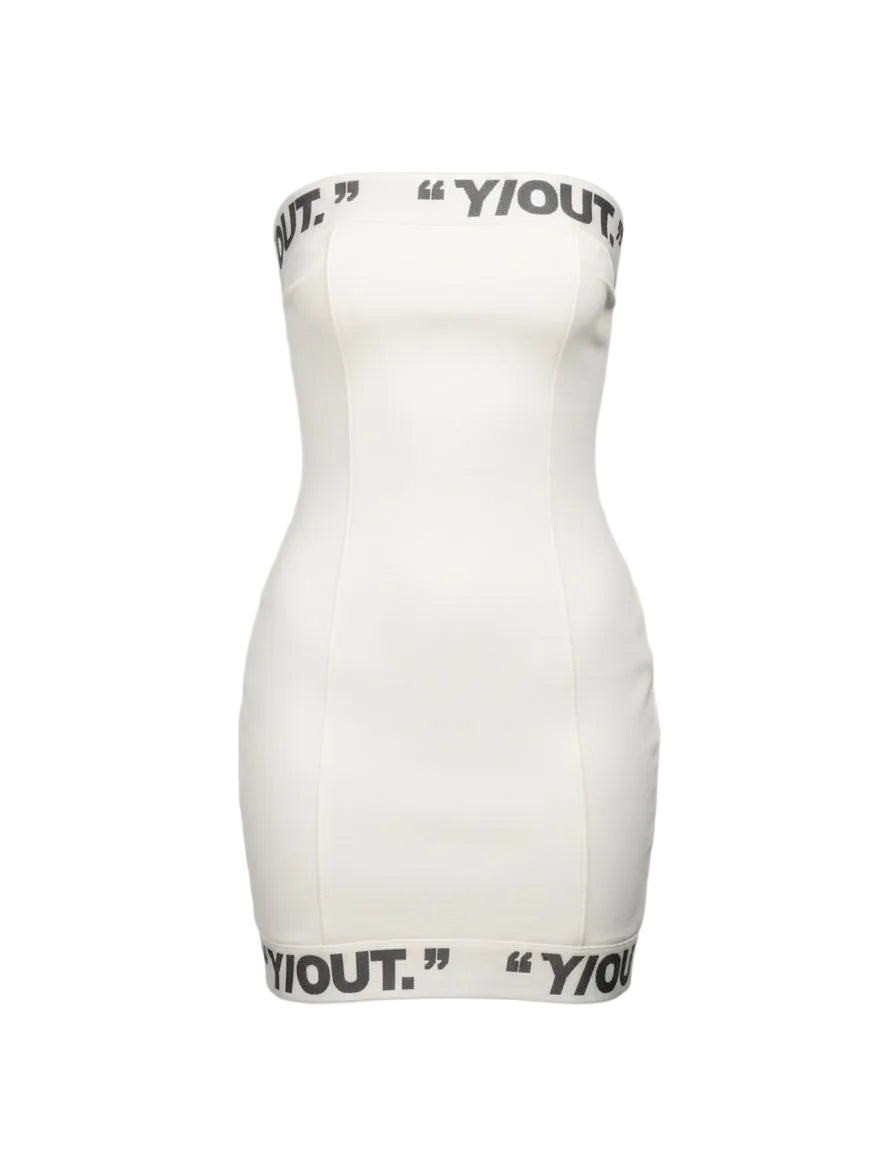 Vestido Over Dub Dress YOut Crema Mujer Frontal