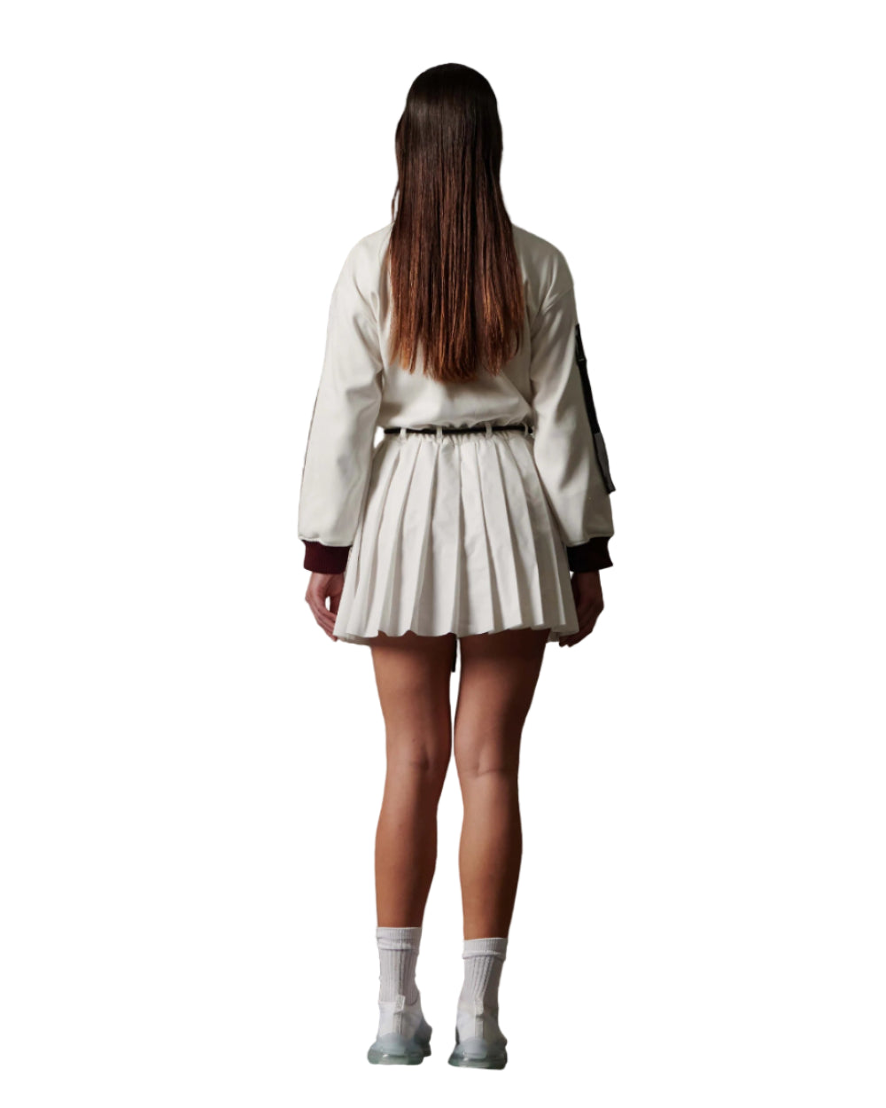 Vestido Ionic Dress YOut Blanco Mujer Detrás Modelo