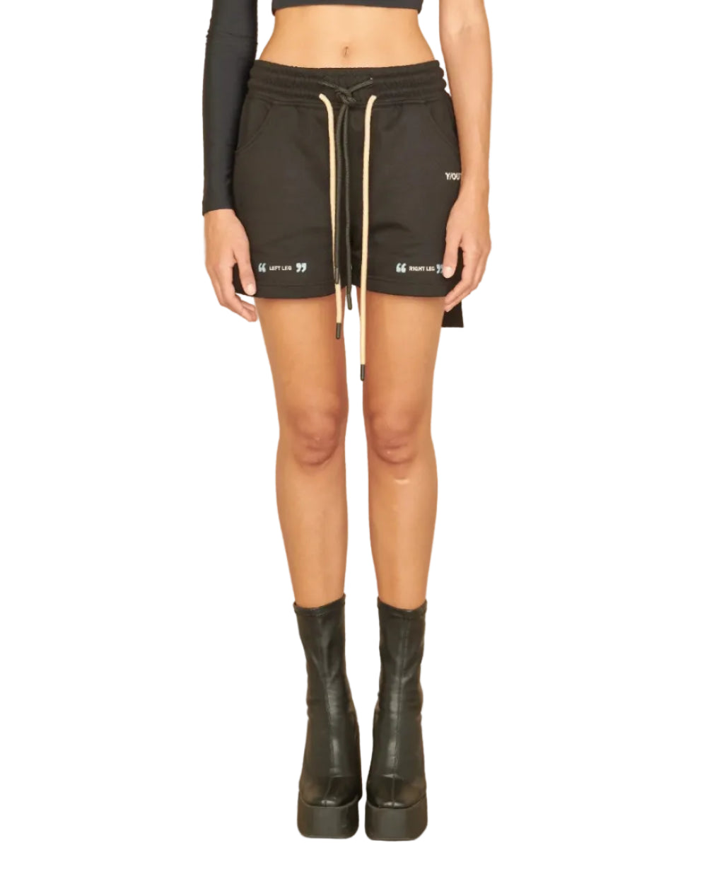 Short Certificates YOut Negro Mujer Frontal Modelo Detalle