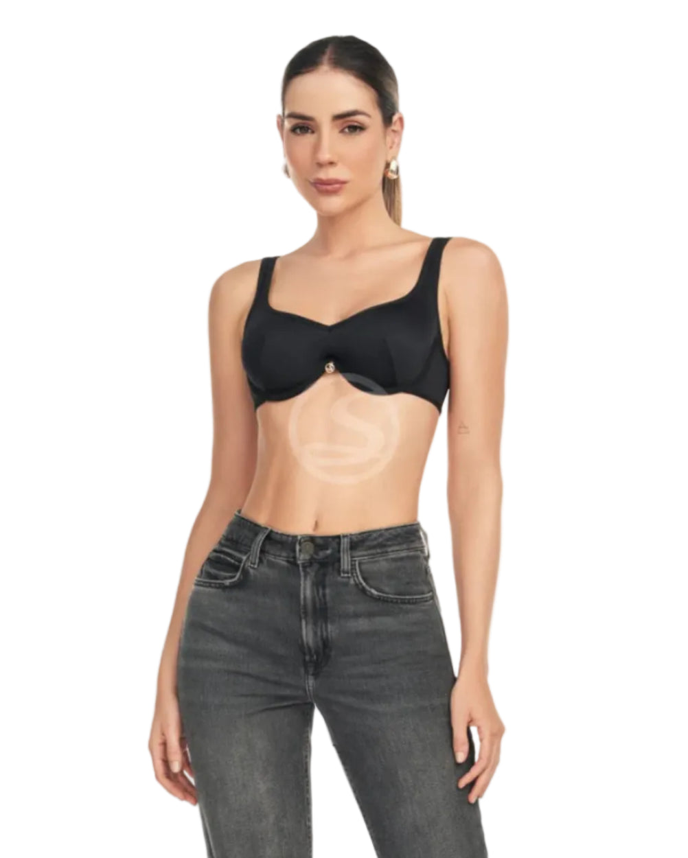 BRALETTE FIORE NEGRO SANTISIMAS Mujer frontal Modelo 