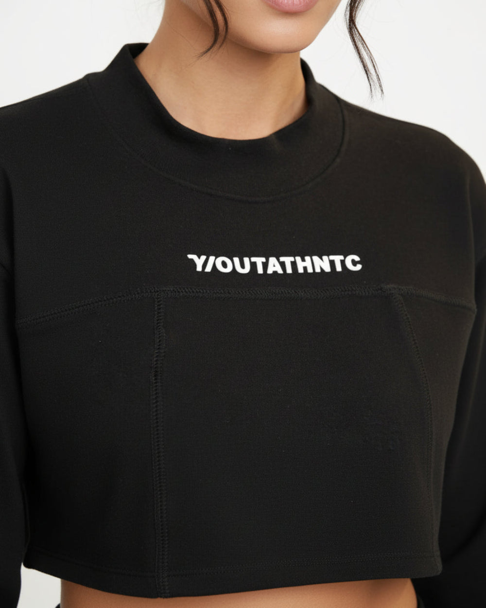 Top SECUENCE TOP YOut Negro Mujer Frontal Detalle