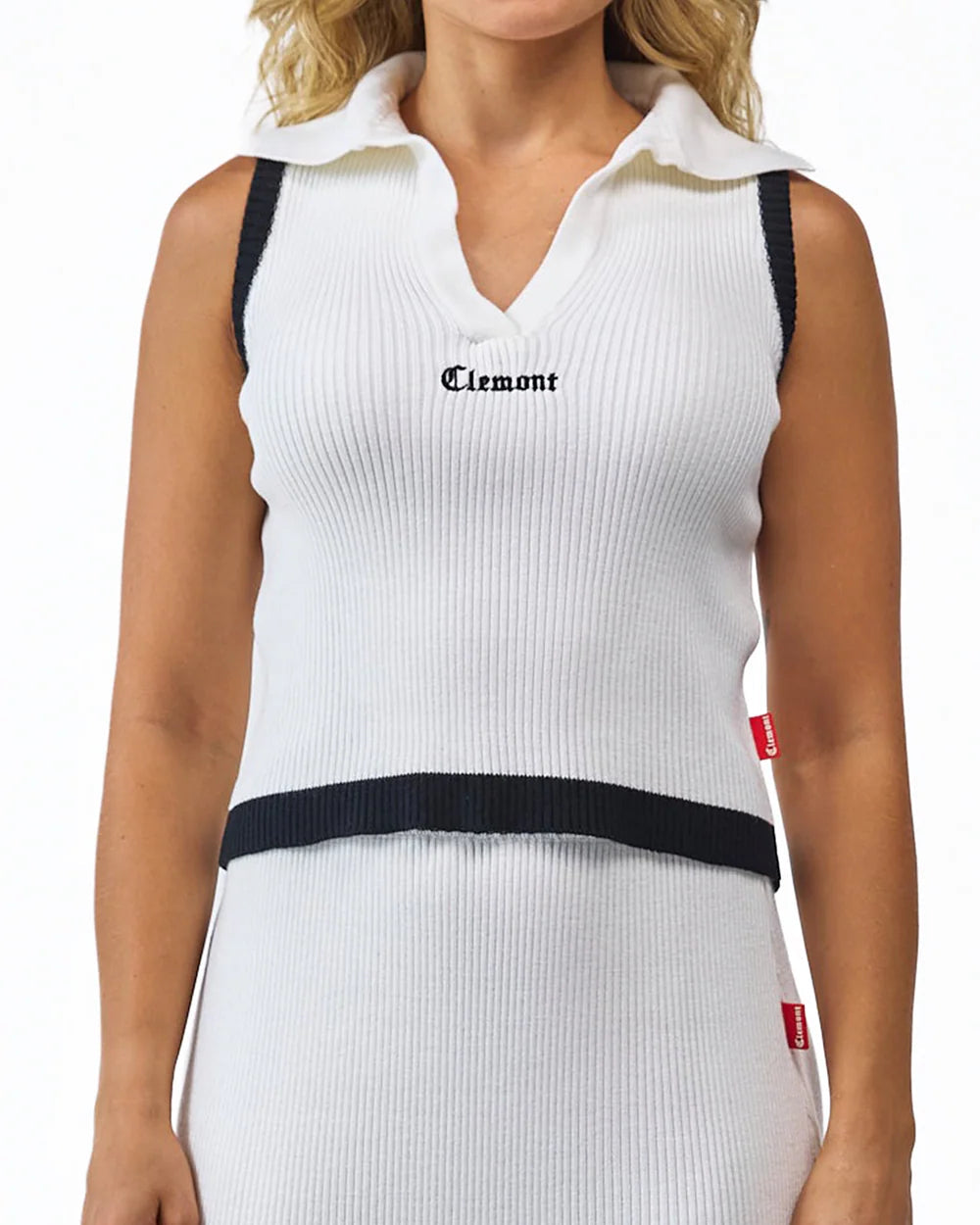 Crop Top Visione Clemont Crema Frontal Modelo