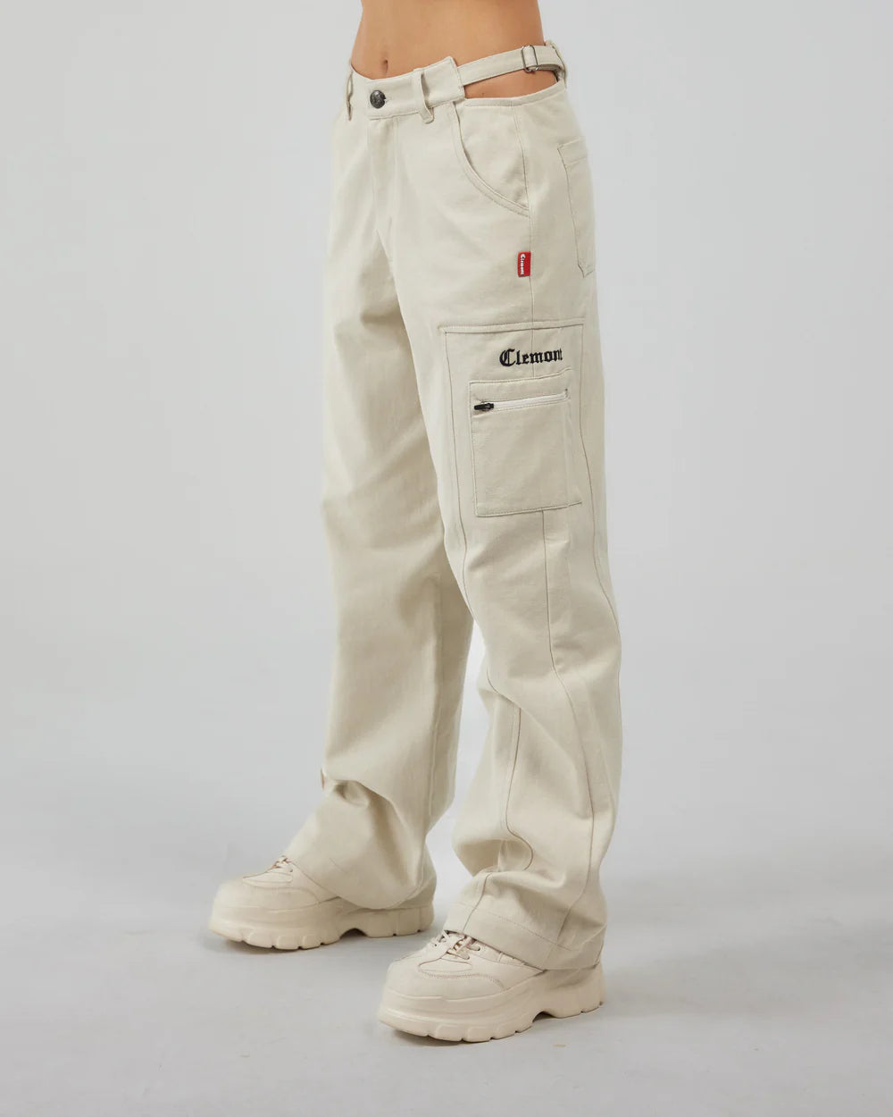 Pantalón Storico Mujer Clemont Color Crema Vista Lateral Mujer