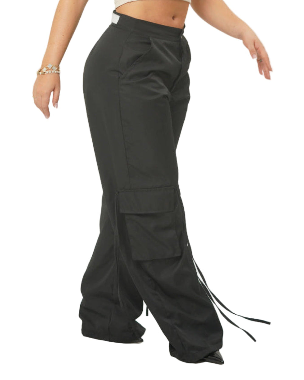 Pantalon Sidney Labeur Negro Mujer Frontal Modelo